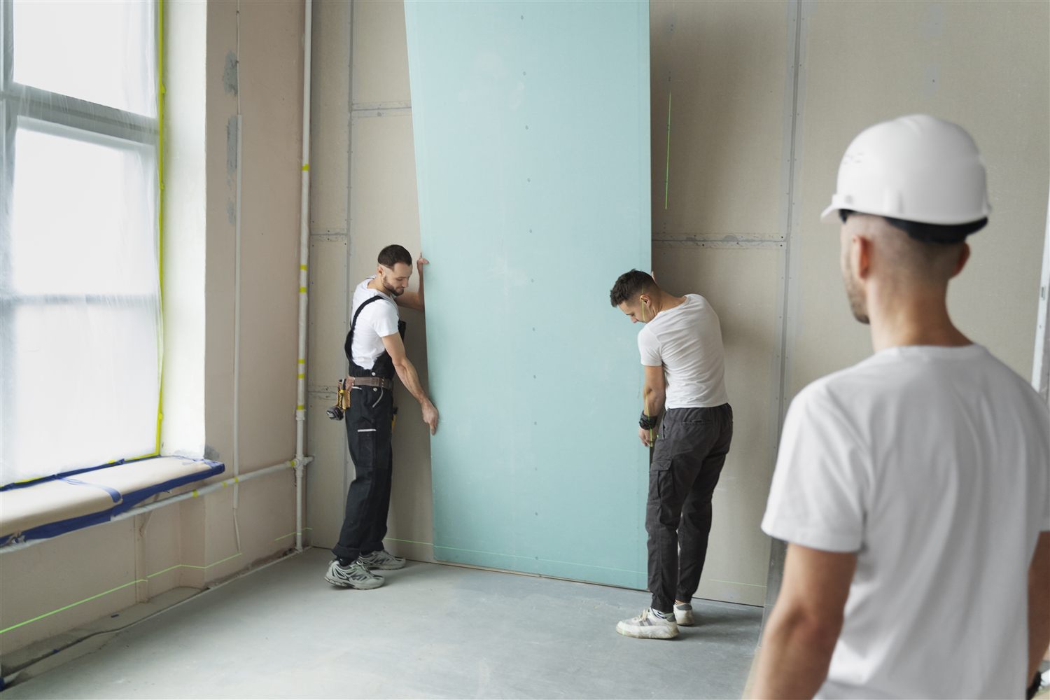 Room being prepared for professional renovation work